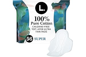 L. Pure Cotton Topsheet Pads for Women: Unleash Top-Notch Protection with Free Wings