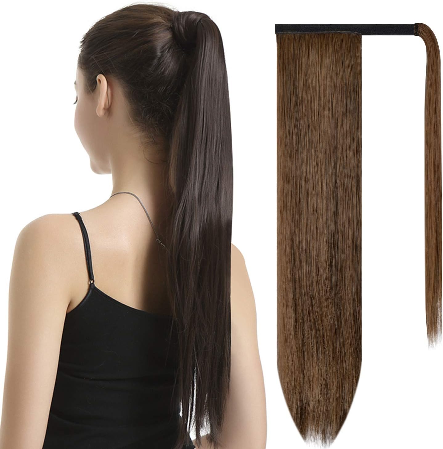 BARSDAR Postiche Queue de Cheval Extension Semble Naturel 66 cm Postiche Extension de Cheveux BARSDAR Postiche Queue de Cheval Extension Semble Naturel 66 cm Postiche Extension de Cheveux