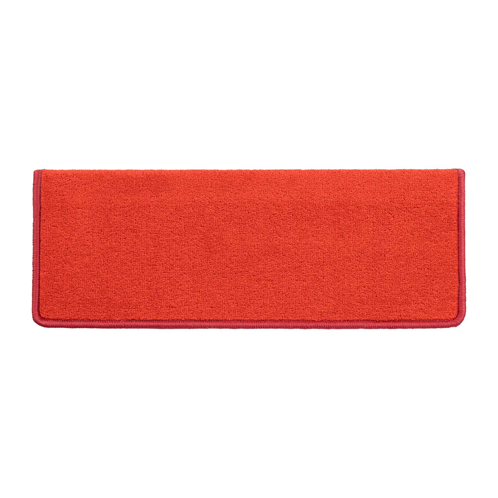 casa pura Stufenmatte Dynasty Velours - Halbrund oder eckig - In 7 Farben (Stufenmatte rechteckig1 Stück, Rot)