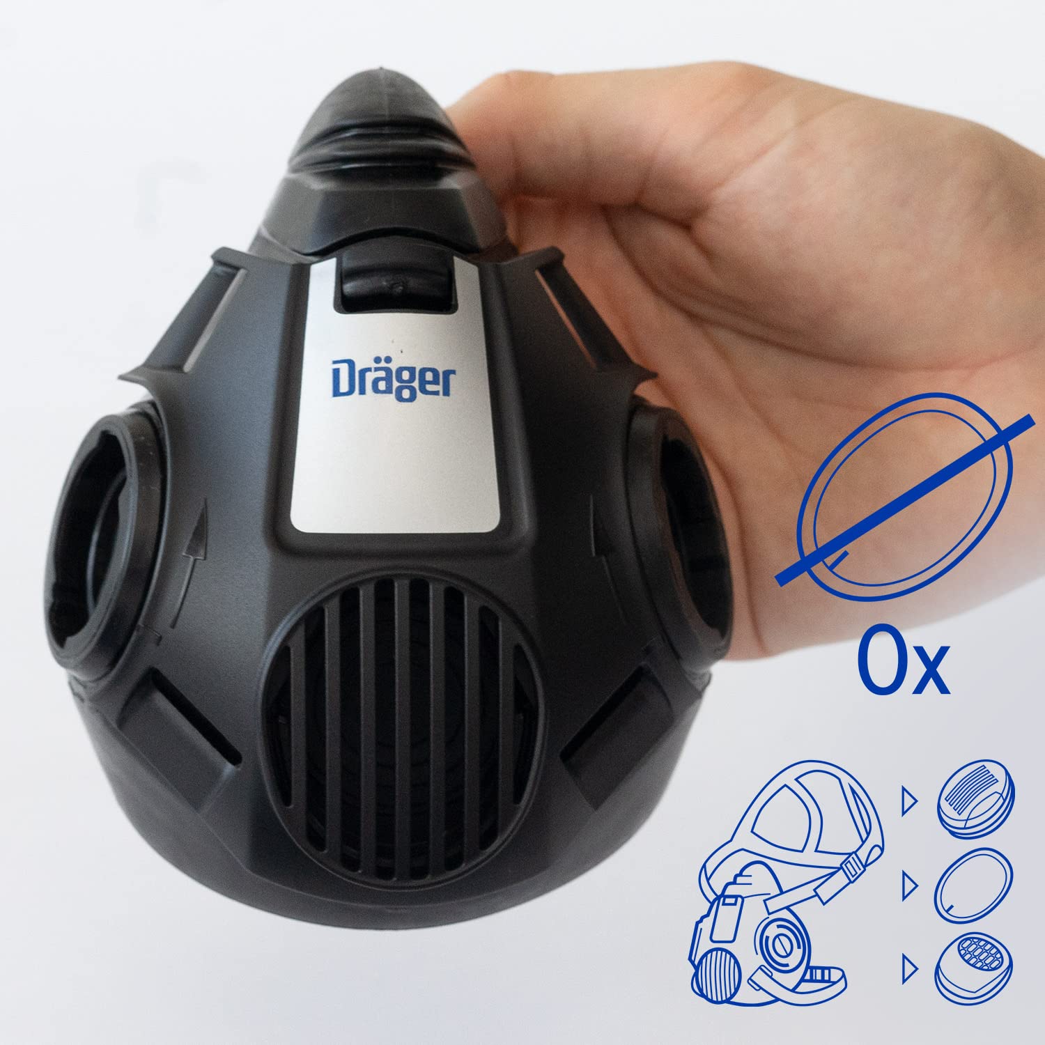 Półmaska ochronna Dräger X-plore 3500 do prac budowlanych - Rozmiar M | Półmaska przeciwpyłowa z filtrami bagnetowymi