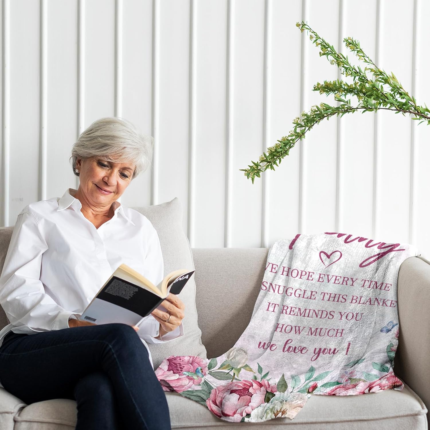 Nanny Gifts for Grandma, Nanny Birthday Gifts from Grandkids for Mothers Day Retirement Christmas Soft Flannel Throw Blanket 60"x50" - Image 3