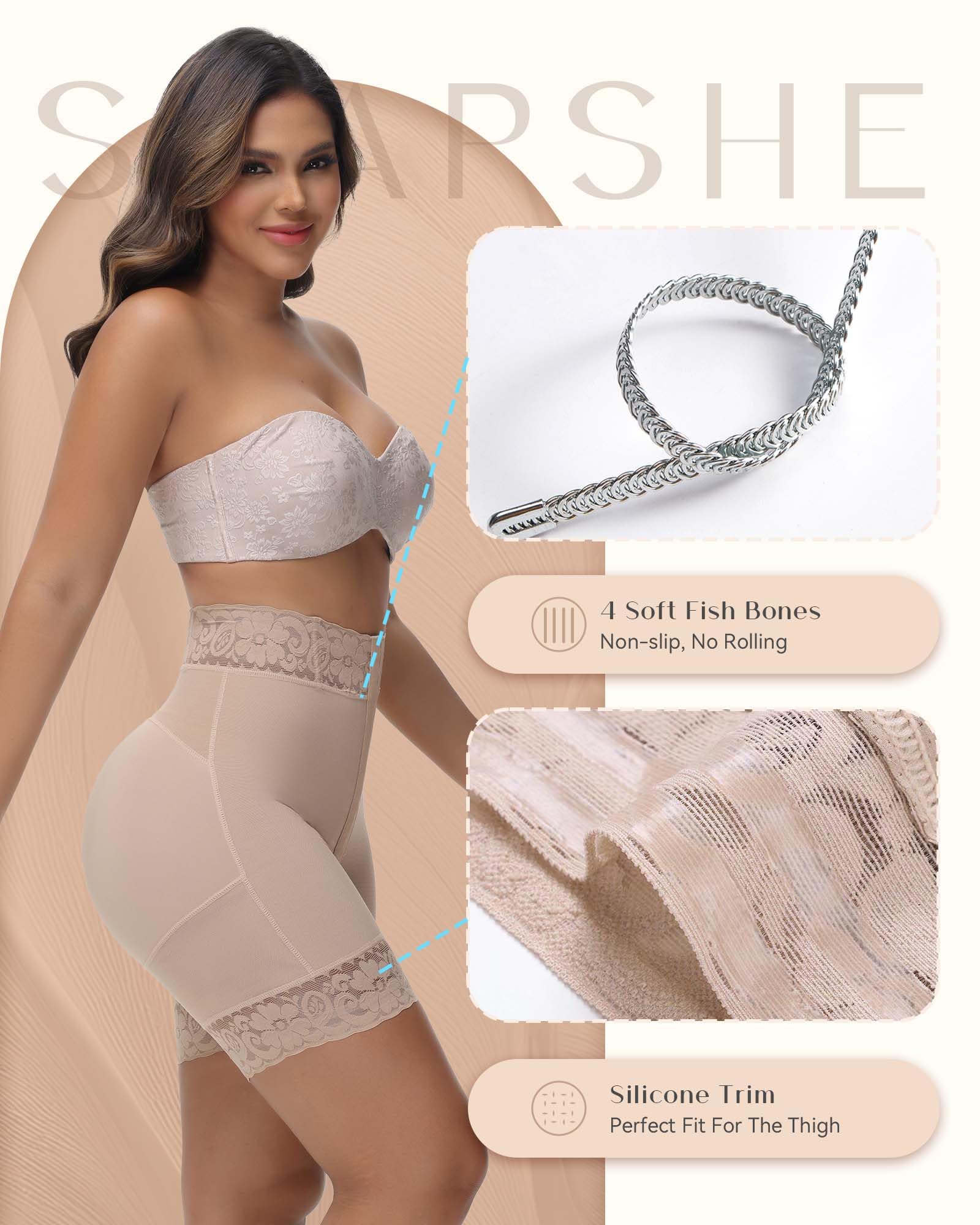 Culotte gainante taille haute pour femme - Culotte amincissante pour les hanches - Culotte gainante - Short amincissant