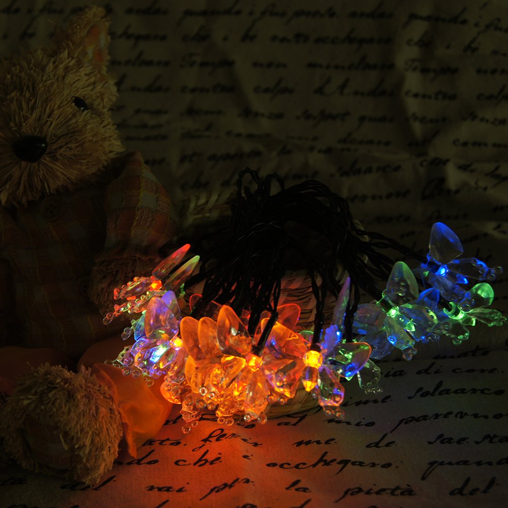 Luci Solari A Catena SALCAR 5 Metri Con 20 Farfalle LED - Decorazione Esterna Per Giardino E Festività (RGB) - Foto 3
