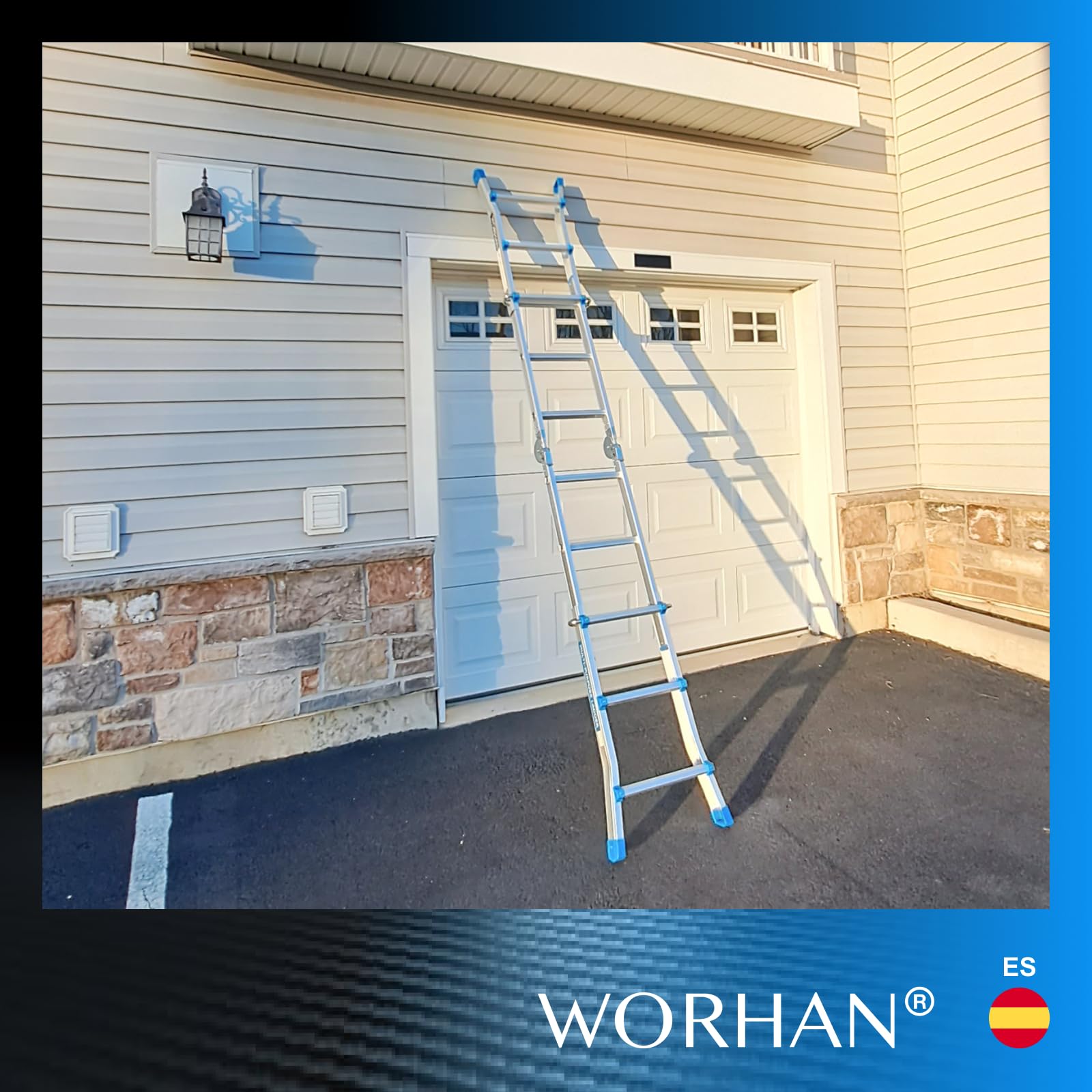 Escalera 302cm Aluminio Telescopica 3.02m Multifuncion Multiuso Aluminio Plegable Tijera L3