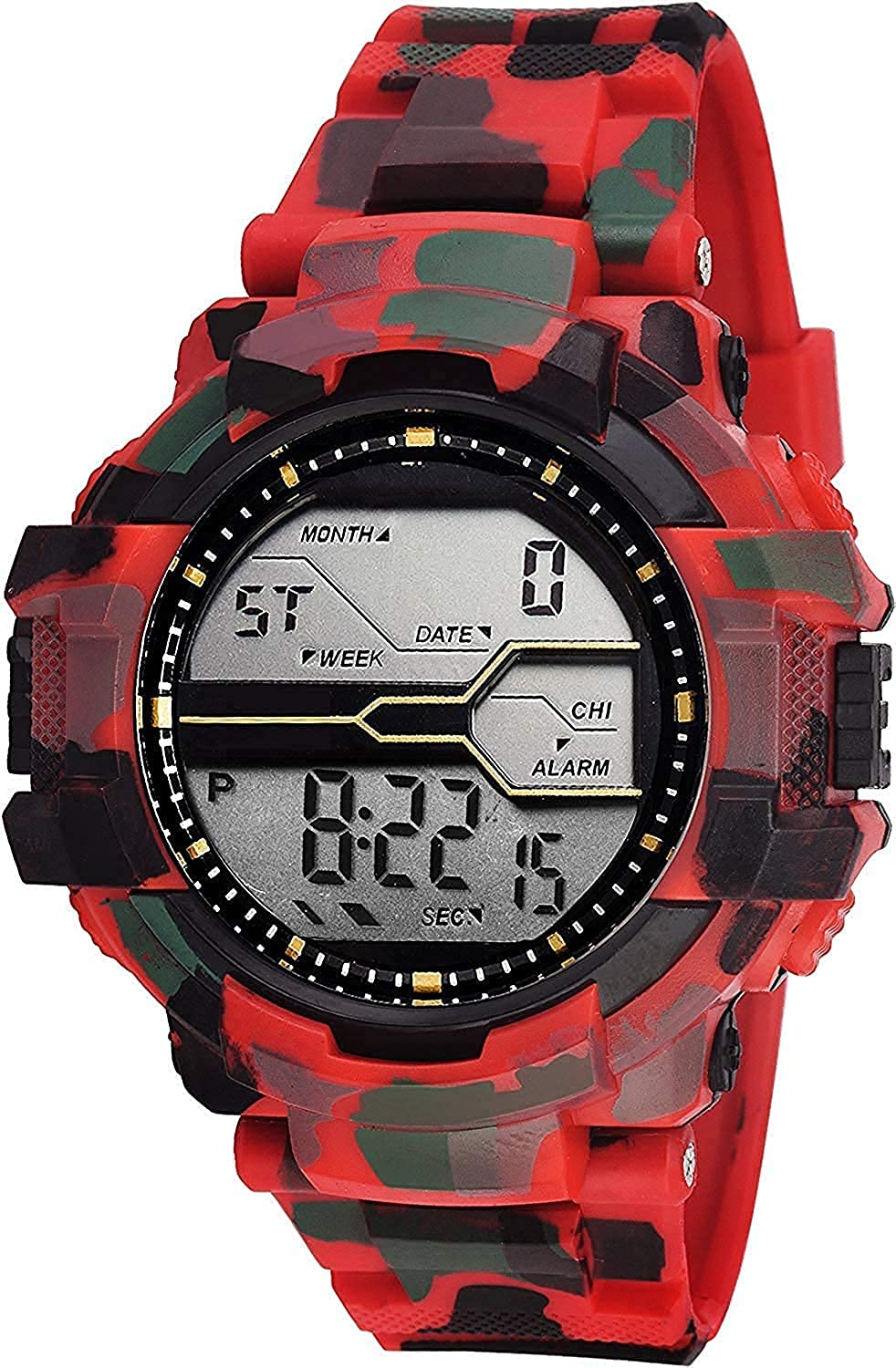 casera Quality Digital Alarm Shockproof Multi-Functional Automatic Waterproof Digital Sports Watch for Mens Kids Watch for Boys (Red) (B095KPZYYR) Amazon Price History, Amazon Price Tracker