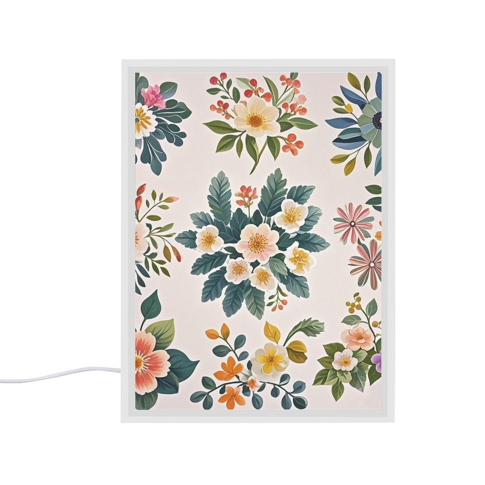 Miroir de courtoisie floral lumineux idée cadeau esthétique pour maman