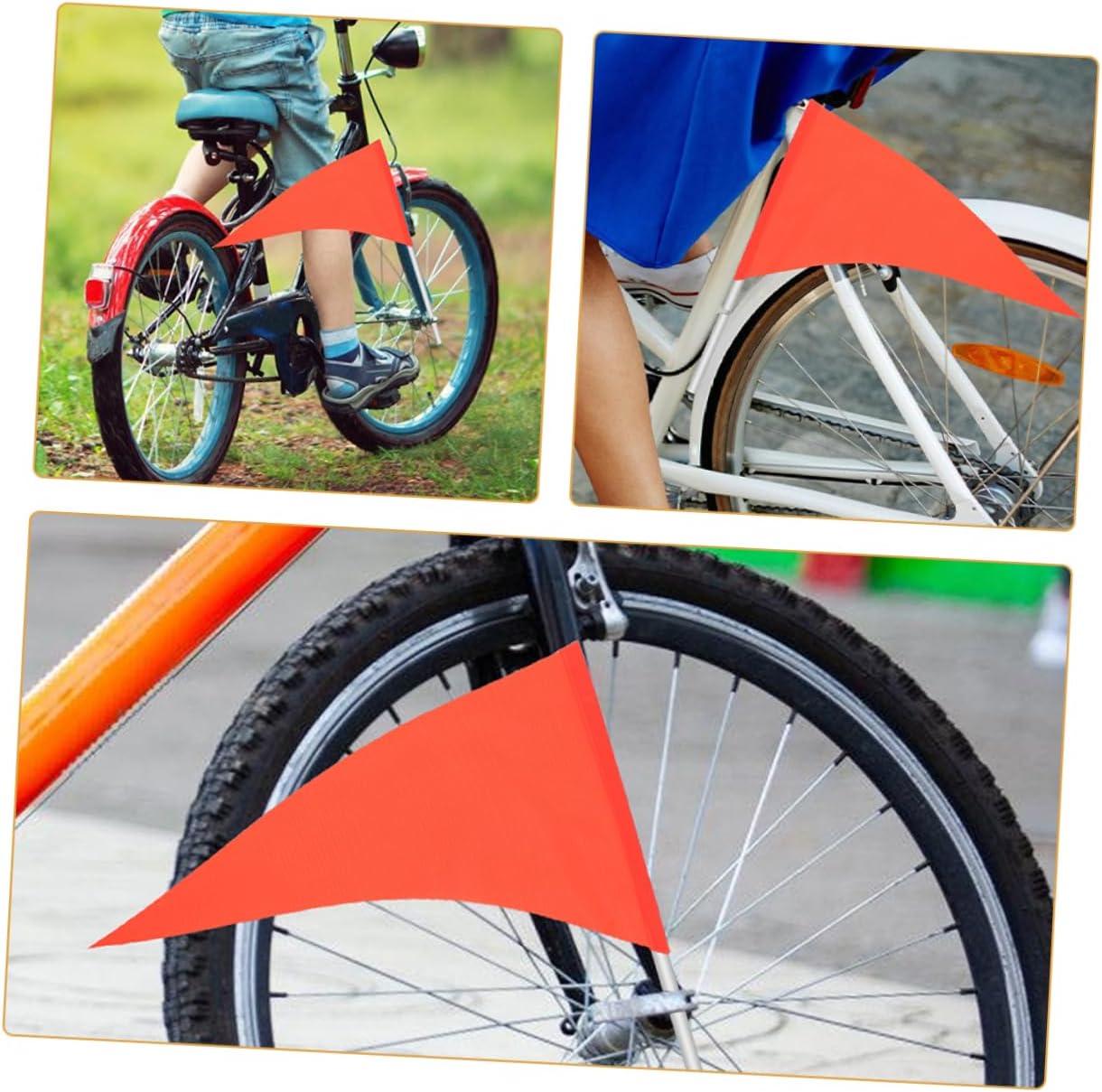 Totority 4sets 5pcs High Visibility Cycling Flag Durable Reflective Bike Warning Flags Lightweight and Tear Resistant Bicycle Safety Accessory for Enhanced Rider Visibility 5pcs*4