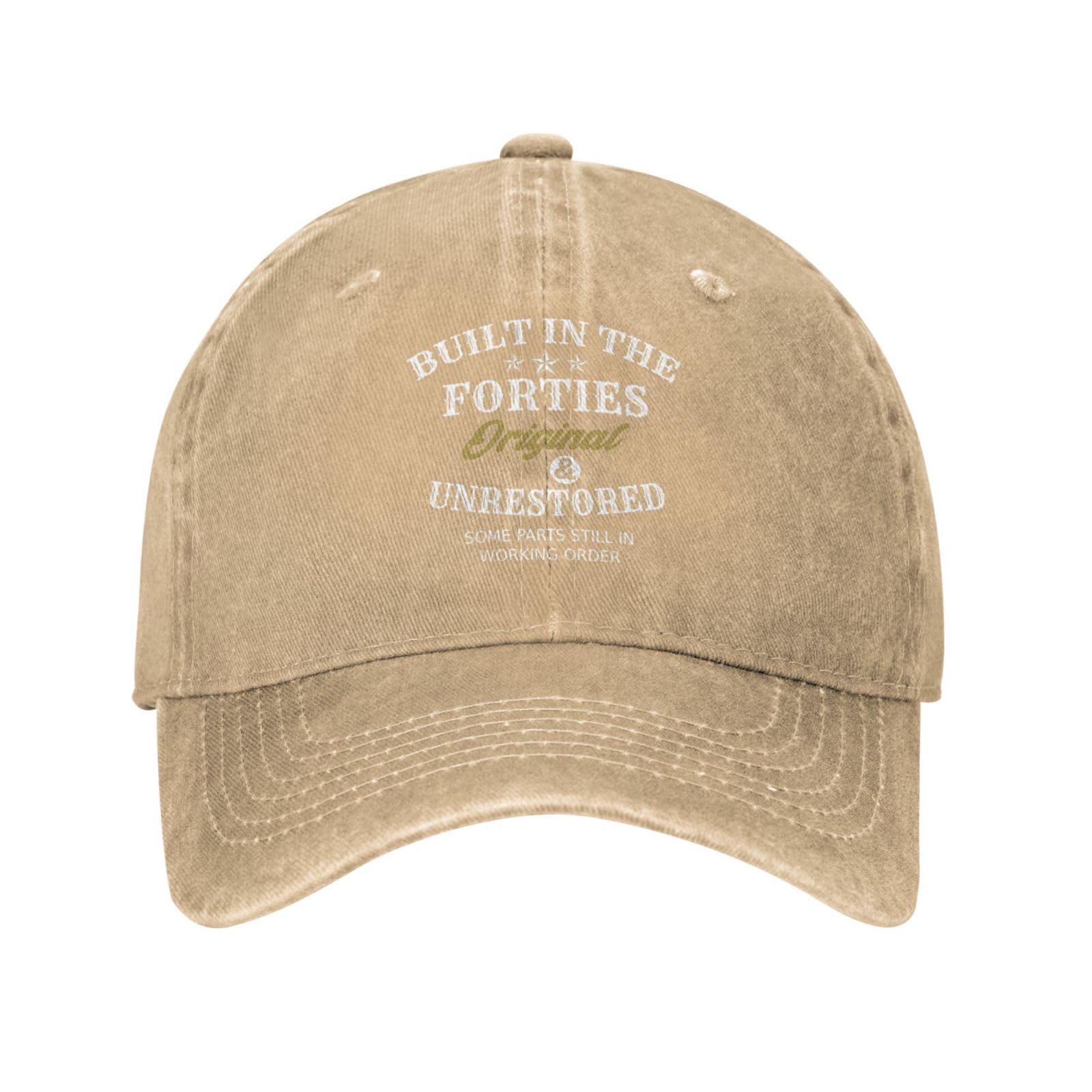 Flalori Men's Brown Built In The Forties Original Unrestored Some Parts Still In Working Order Hat For Baseball Cap Cool Hats