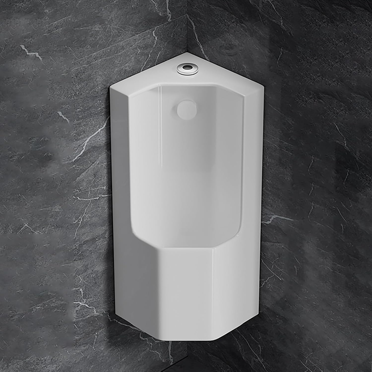 Wall Mounted Urinals for Men Spill Proof,Universal Washout High Efficiency Urinal,Spray Head Intelligent Sensor,for Bathrooms Hotels.(24.5x31.6x59.5cm)