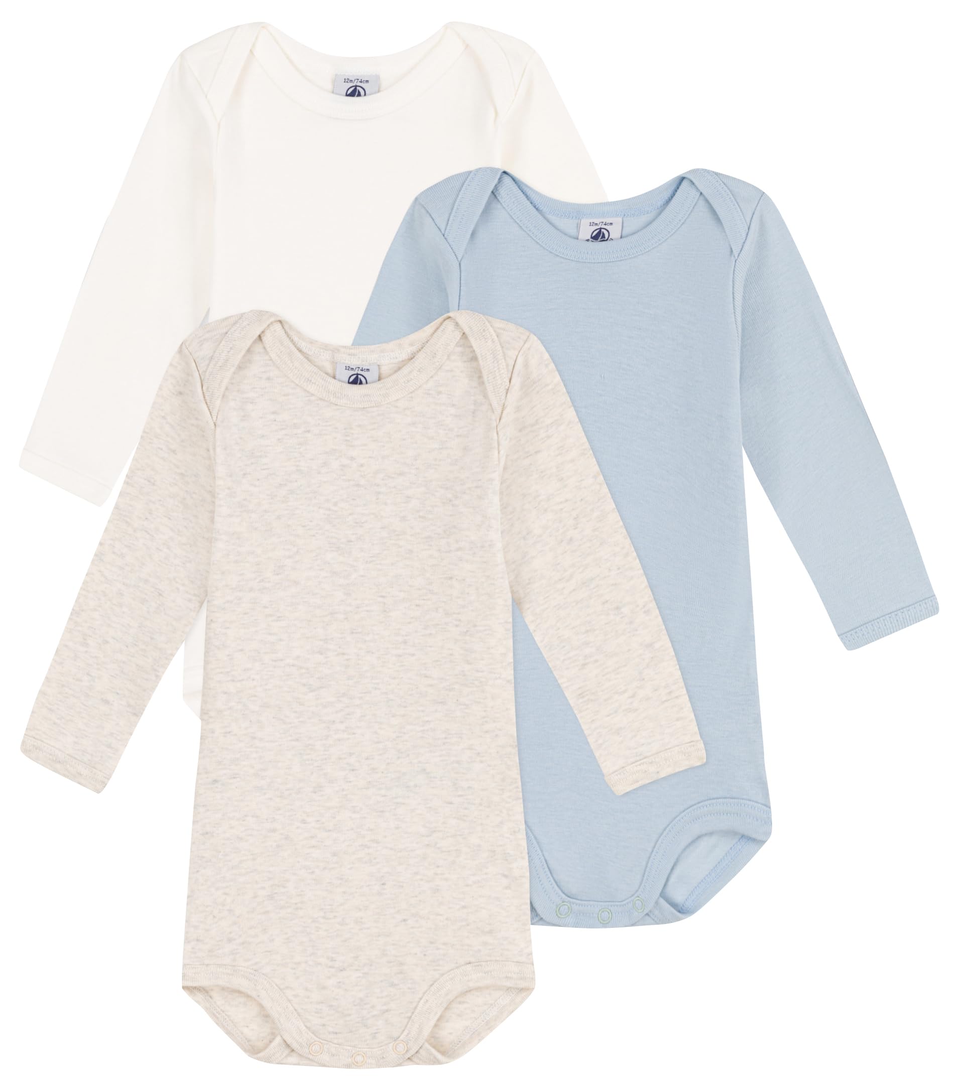 Petit Bateau A0BG2 Langarm-Bodys Baby Jungen Variante 1 3 Monate