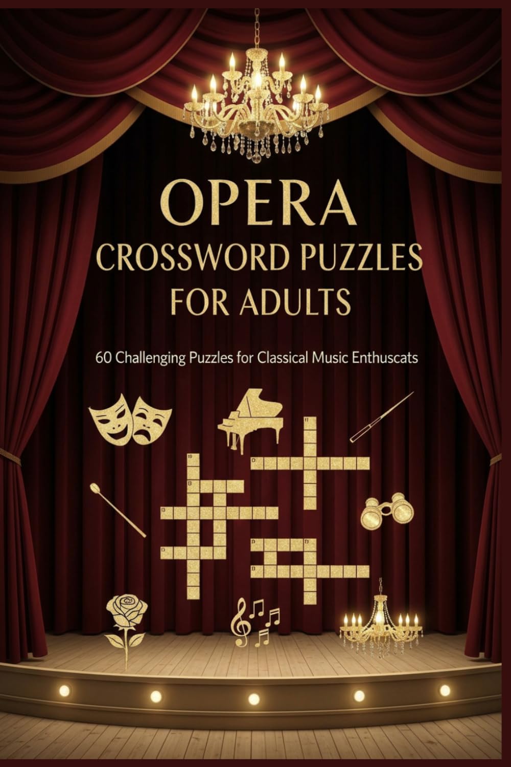 Opera Crossword Puzzles for Adults: 60 Challenging Puzzles for Classical Music Enthusiasts: Challenging Brain Games for Classical Music Enthusiasts