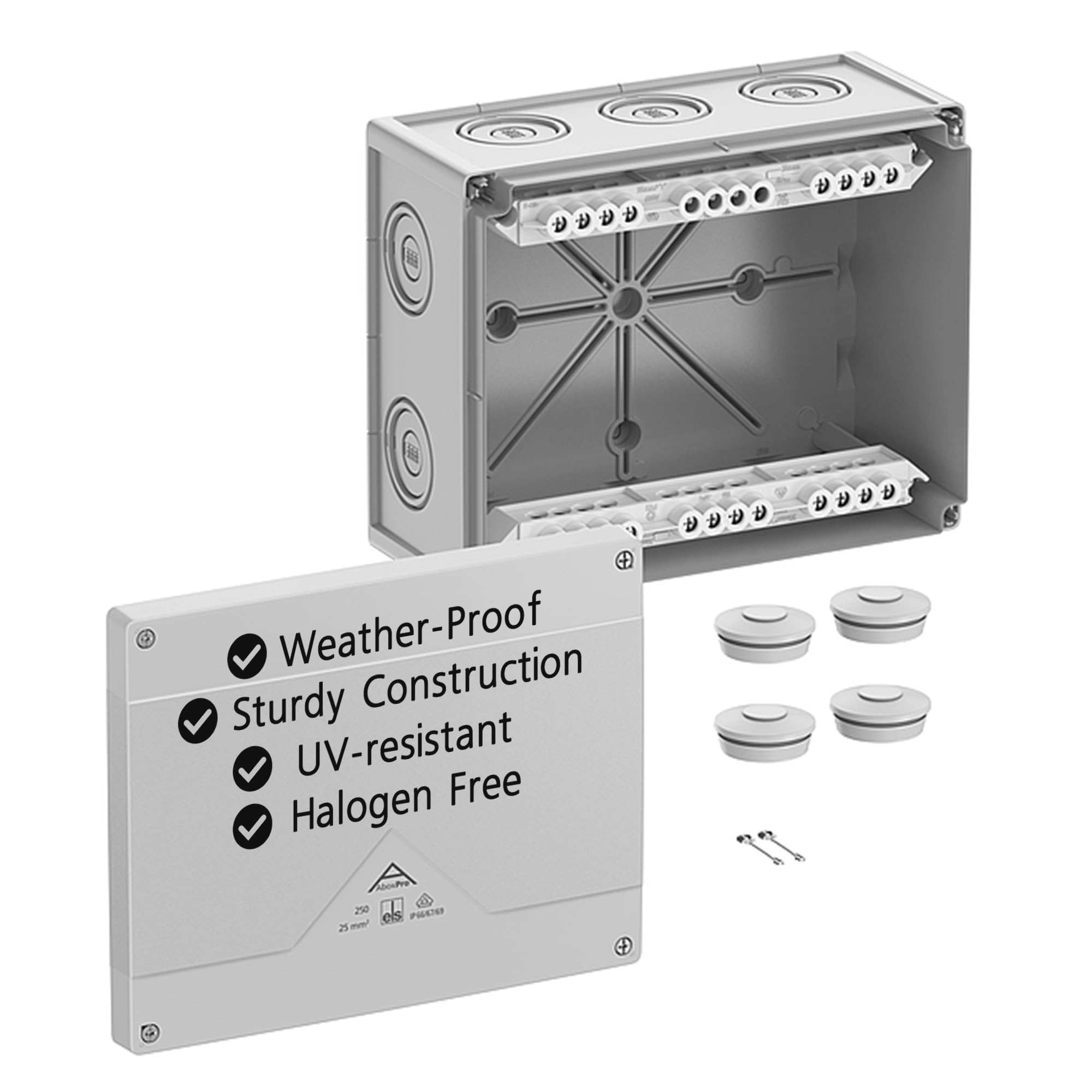 Spelsberg Abox Pro 250-25², IP66/IP67/IP69 Junction Box with Cable Connectors Accessories