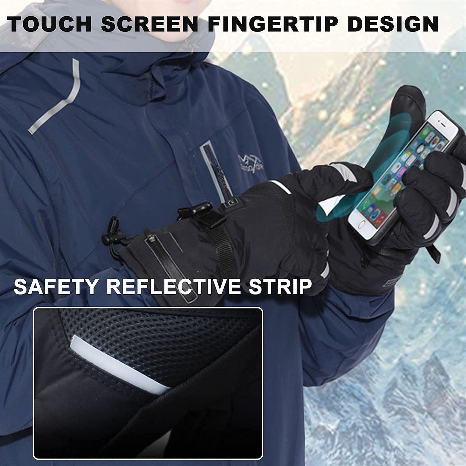 Guantes térmicos Recargables de 3600 mAh, Guantes térmicos de Invierno al Aire Libre para Hombres y Mujeres, Impermeables a Prueba de Viento, para Calentadores de Manos, Unisex, TR