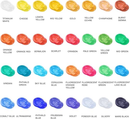 Miniatura 7 de GOTIDEAL - Juego de pinturas acrílicas iridiscentes, tubos de 4.1 oz (120 ml) verde camaleón, no tóxicas, no se decoloran ricos pigmentos para