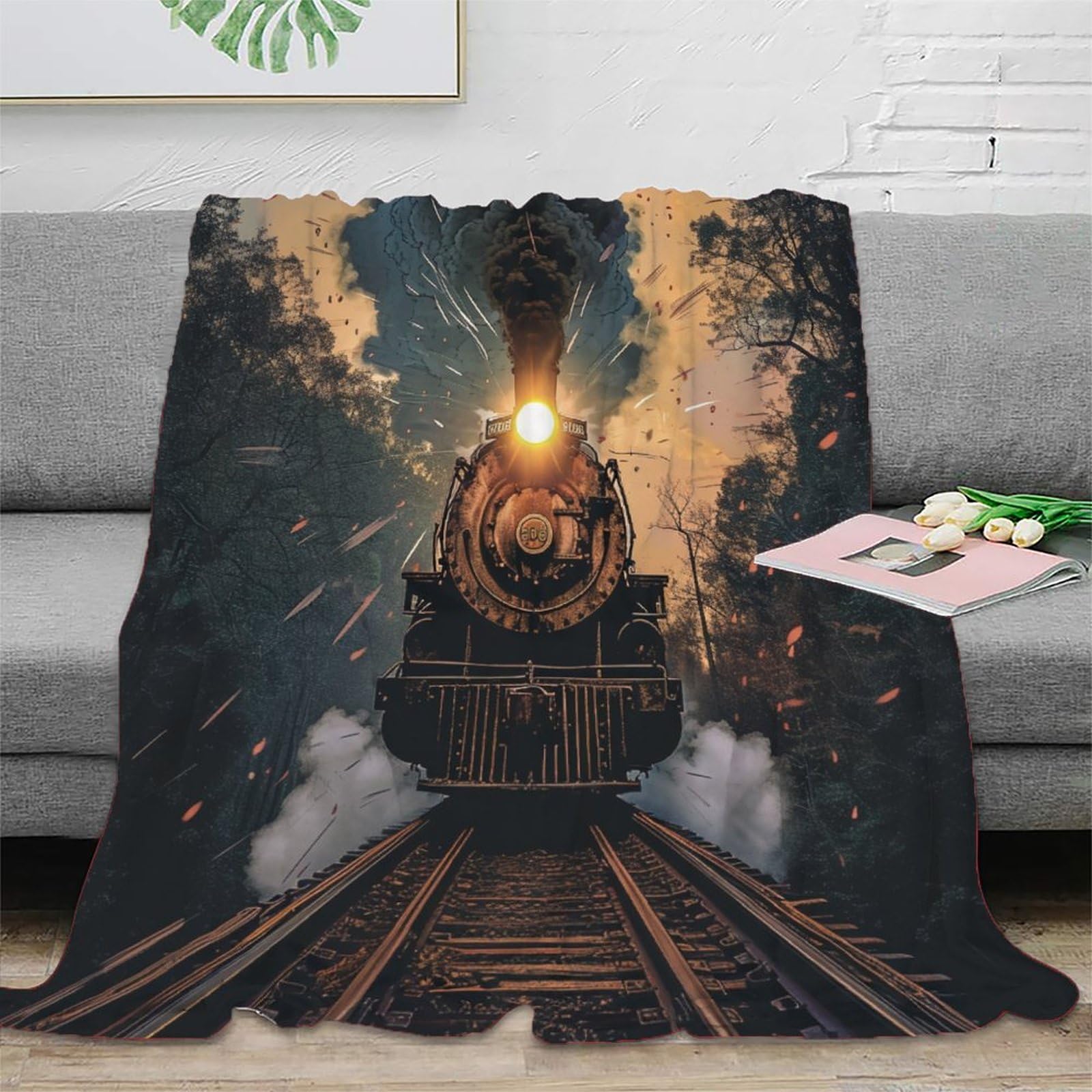 Couverture train en flanelle 3D de qualité supérieure 200x230
