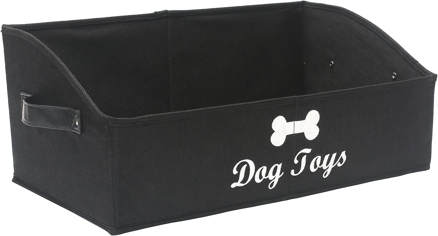 Morezi LinenCotton Blend Dog Toy Basket and Dog Toy Box