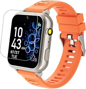 Wiszodet Kids Smart Game Watch with 24 Games HD Touch Screen Video Camera Music Player Pedometer Flashlight Alarm Clock 12/24 hr, Gifts for 5-12 Year Olds Boys Orange