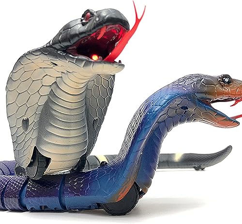 Vista 24 de Juguete de serpiente de control remoto, Robot eléctrico de serpiente de cascabel de movimiento rápido de serpiente de cascabel falsa para Navidad