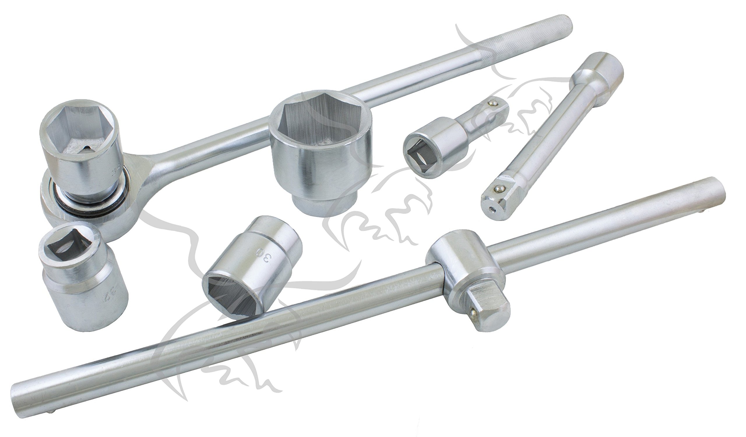 MALETÍN CON LLAVES Y VASOS HEXAGONALES DE 3/4". 6 CARAS