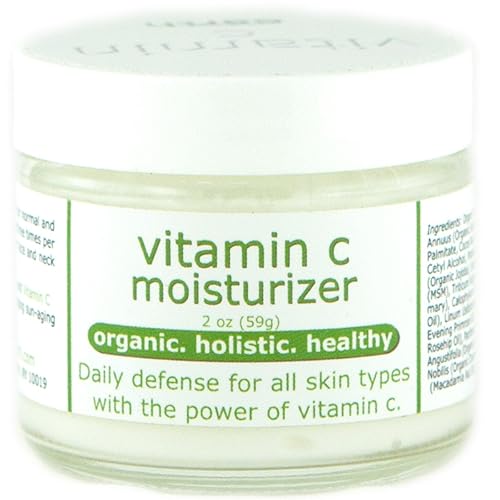 Made from Earth Hidratante de vitamina C - Crema orgánica antienvejecimiento para cara, ojos y cuello, 2 onzas