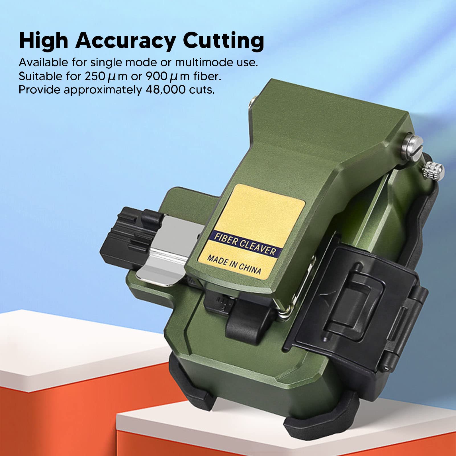 Cortador de Fibra óptica con Retorno Automático, Diseño Compacto para Fibras de 0,25 Mm y 0,9 Mm, Ideal para Técnicos