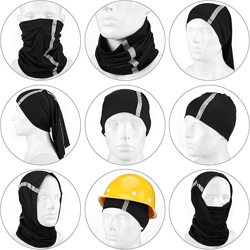 Miniatura 5 de SATINIOR 4 piezas de polaina de cuello reflectante de visibilidad, protección contra el viento y el polvo