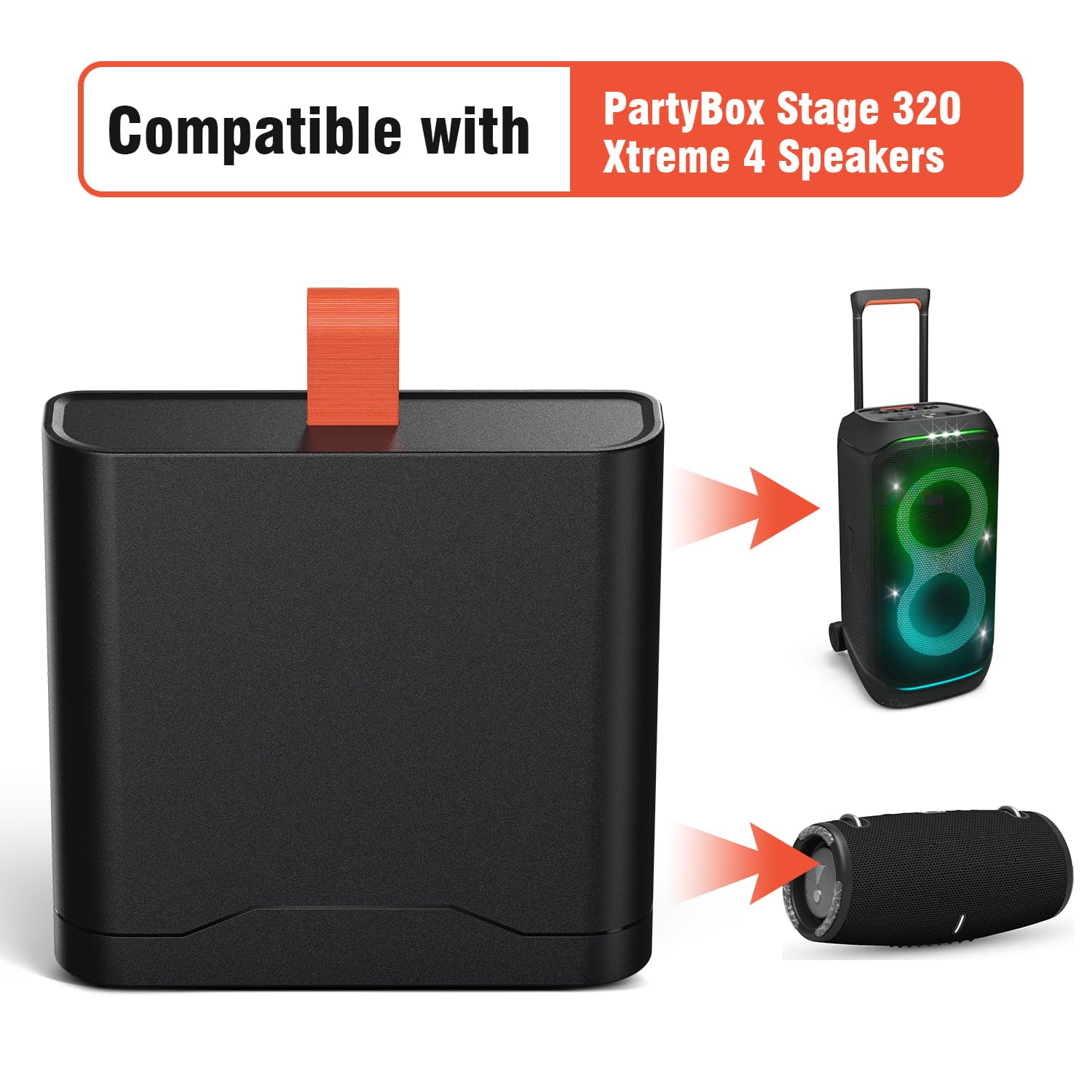 10Ah Batterry 400 compatibile con Altoparlanti PartyBox Stage 320 e Xtreme4 | Facile Installare, Batteria per Prolungare Durata Della Festa