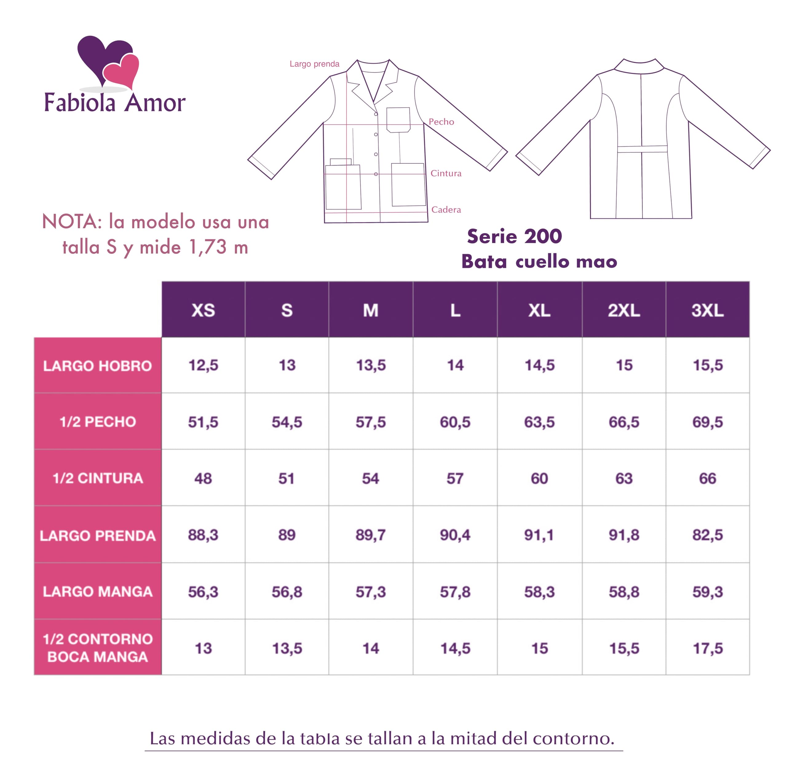 Bata de Laboratorio Mujer, Bata Cuello Mao Manga Larga, Ideal para Farmacia, Óptica, Herbolarios y Clínicas Sanitarias, Fabricado en España