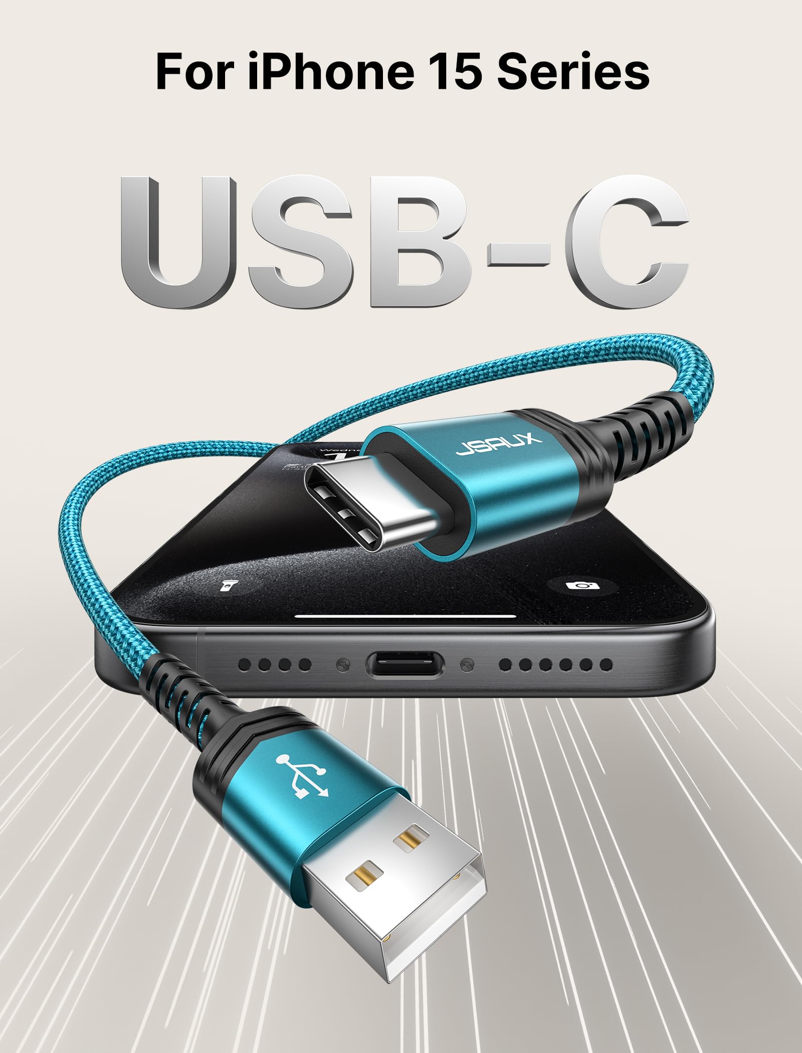 Cuffie Con Filo Lungo Cavo USB-C Intrecciato Red Ember, 1m O 2m - Foto 5