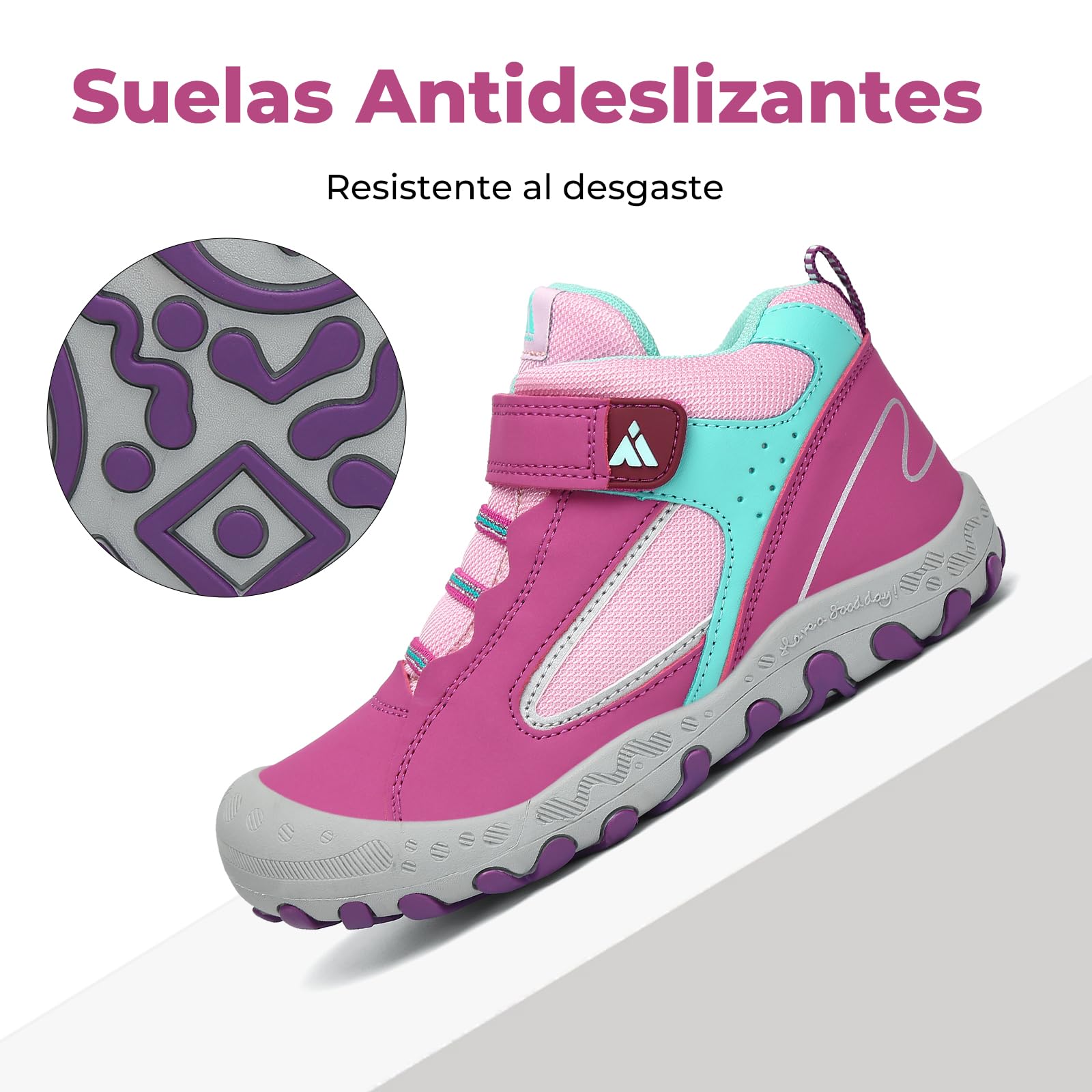 Mishansha Unisex Niños Zapatos de Senderismo para Antideslizante y Ligero Botas para niña Botas de Montaña — view 6