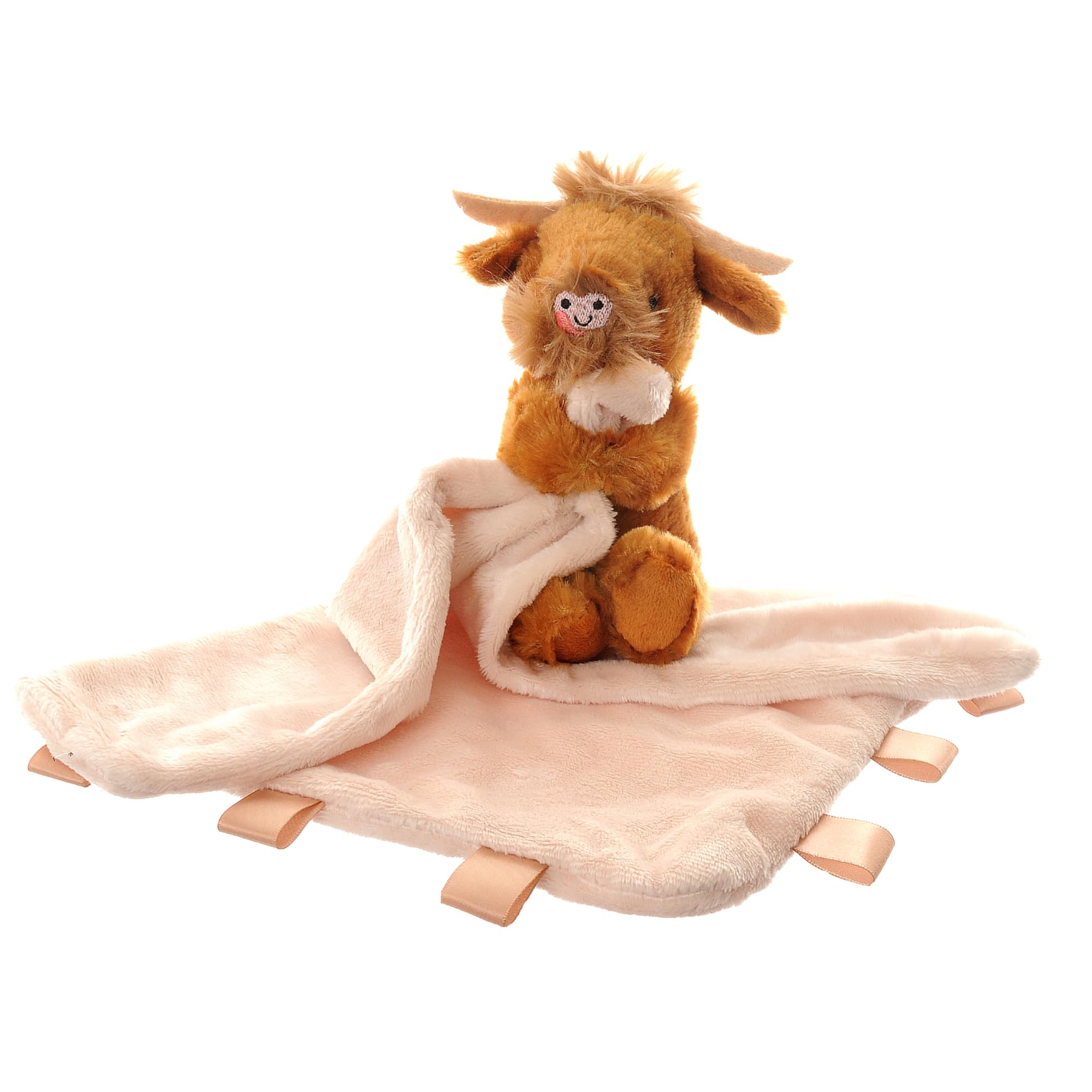 Baby Comforter Blanket Highland Cow Soft Toy New Born Gifts Baby Shower Taggy