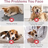 Vista 6 de Pañales desechables para perras, pañales para cachorros con cintura elástica ajustable para perras o gatos en celo, incontinencia, pañal