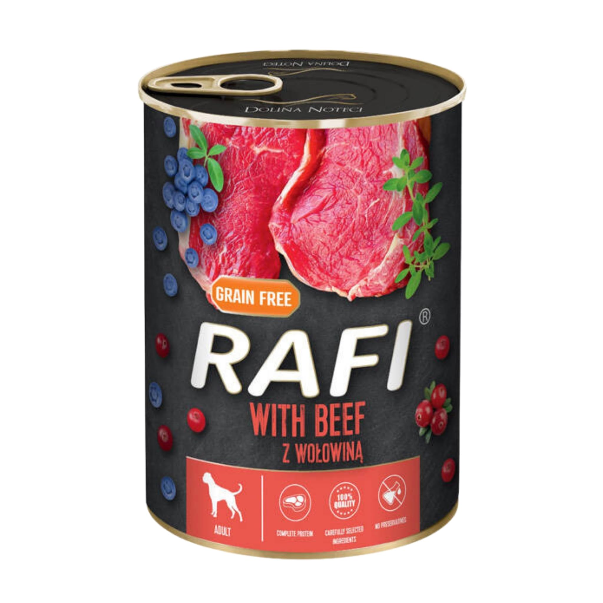 Rafi Complete Adult Wet Dog Food, Beef, 400g Can
