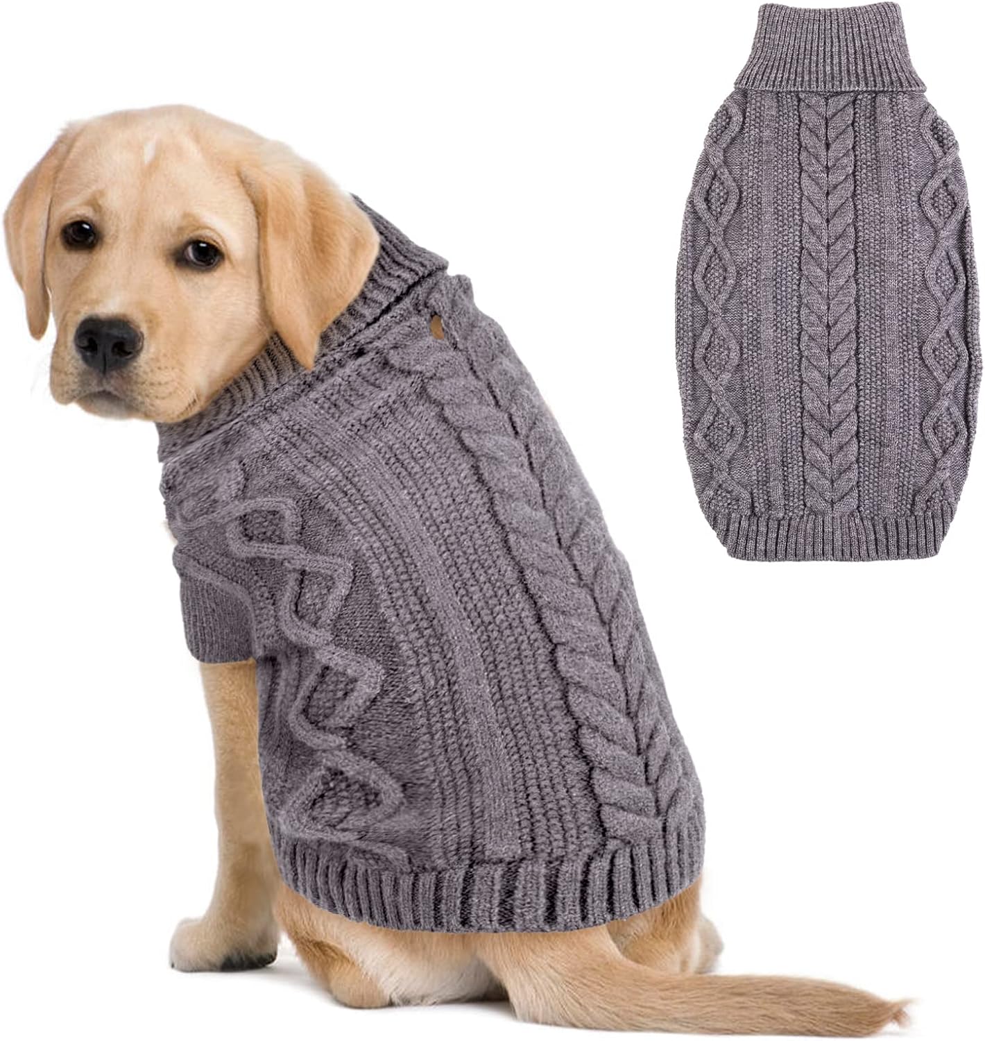 Hjumarayan Dog Jumper Knitted Dog Jumpers for Puppy Small Medium Dogs, Warm Pet Clothes Outfit