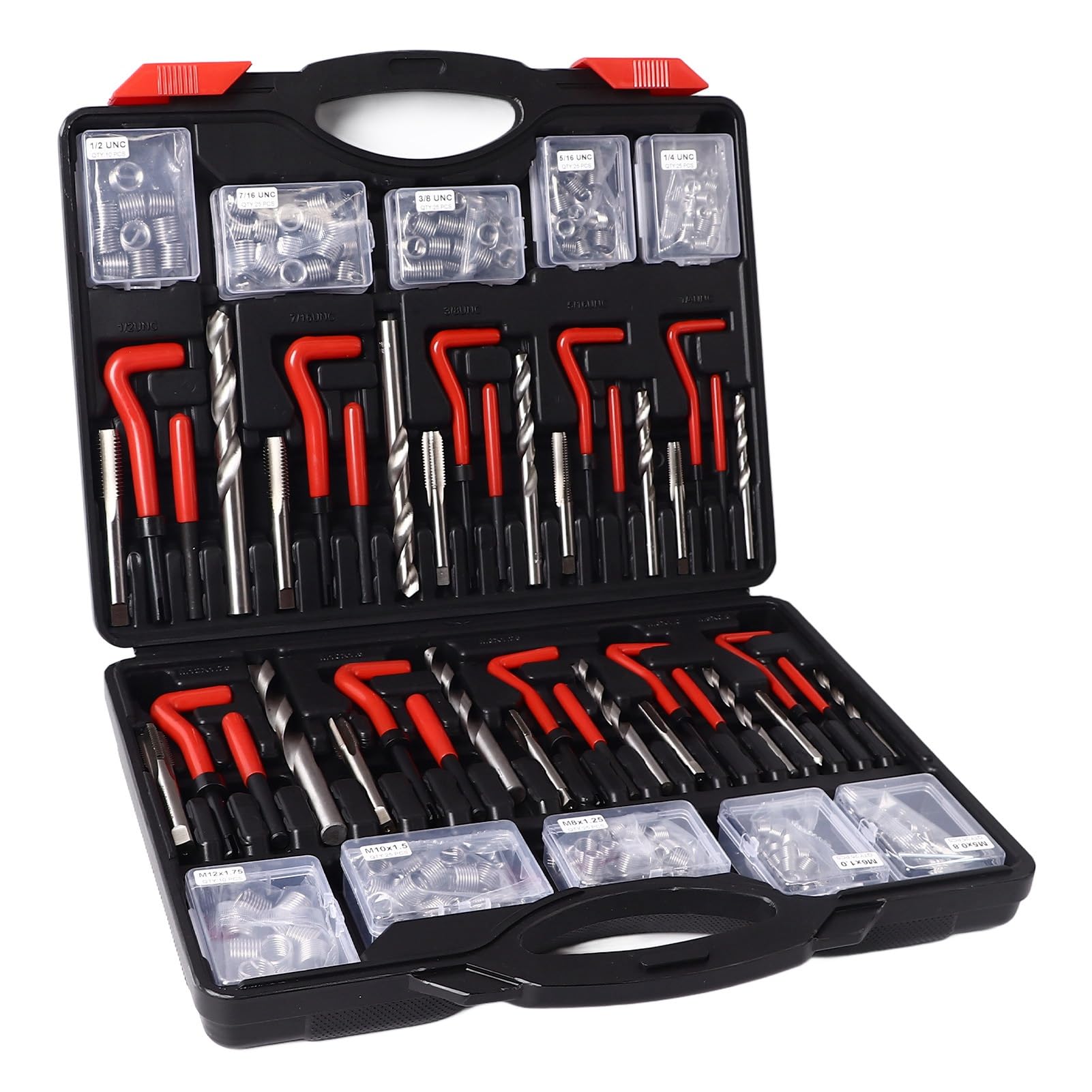 261 Piece Thread Insert Repair Thread Repair Kit, Coil Thread Repair Kit Kit, Repairing Accessory Assortment Kit for Automotive Parts Switch Equipment