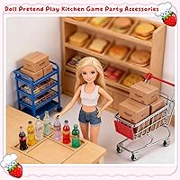 Vista 5 de Set de 175 piezas de cajas de mensajería en miniatura para centro comercial, cajas de envío, modelos de carritos de mano de mini supermercado 1:12