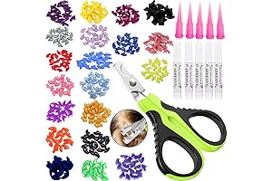 Premium Cat Nail Caps with Clipper Set: Safe and Convenient Nail Care...