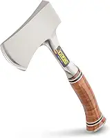 Estwing Machado esportivo – Machado de acampamento de 30,5 cm com estrutura de aço forjado e aderência de couro legítimo – E14A