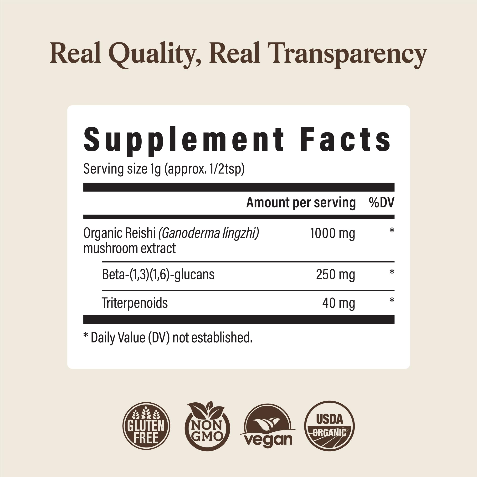 Real Mushrooms Organic Red Reishi Powder for Wellness, 100 Servings — Amazon image 5
