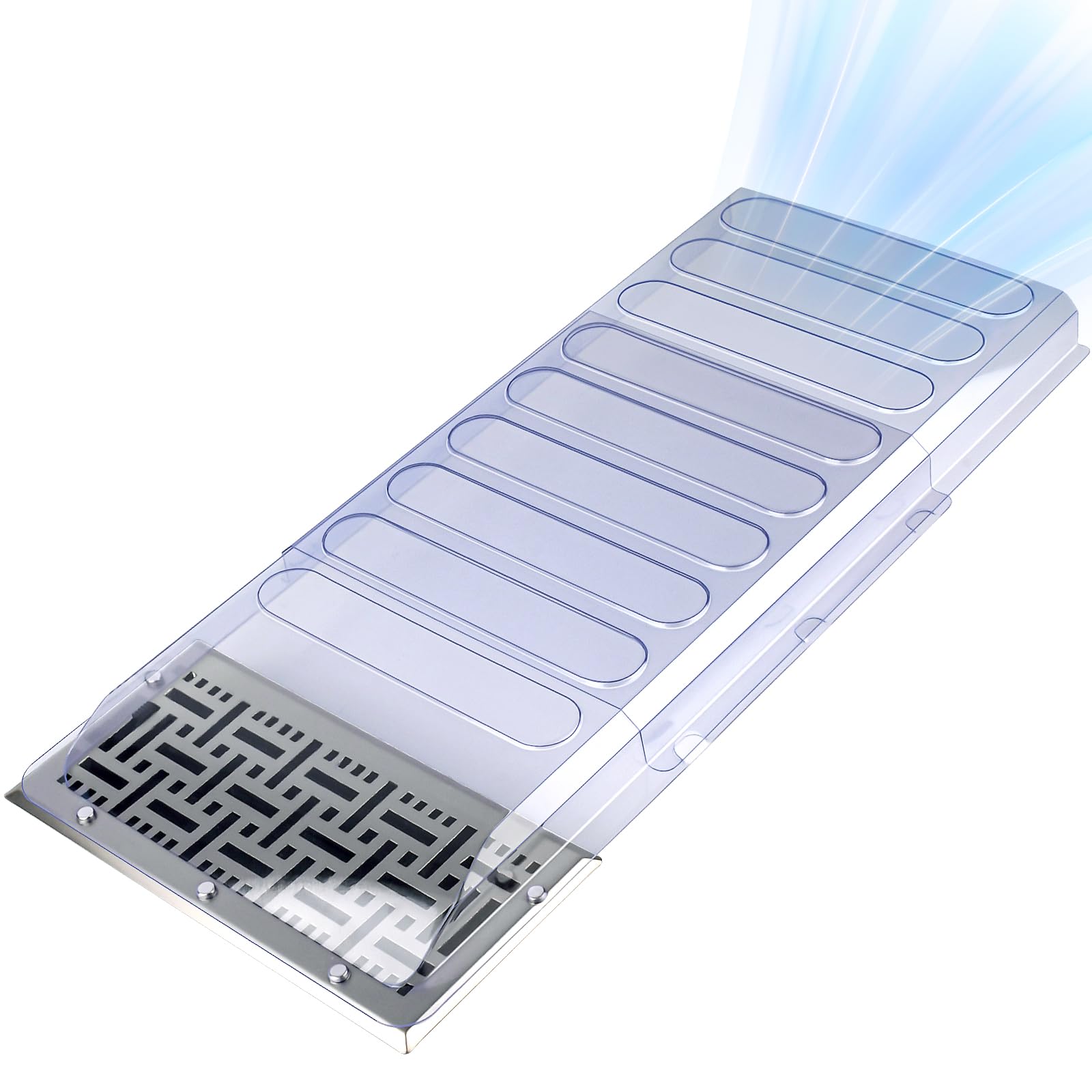 Magnetic Air Vent Extender for Under Furniture,Floor Vent Deflectors for Home Floor Fixed with 5 Strong Magnets,Air Deflector for Floor Vent,Air Vent Deflector with Adjustable Size from 17" UP to 33"