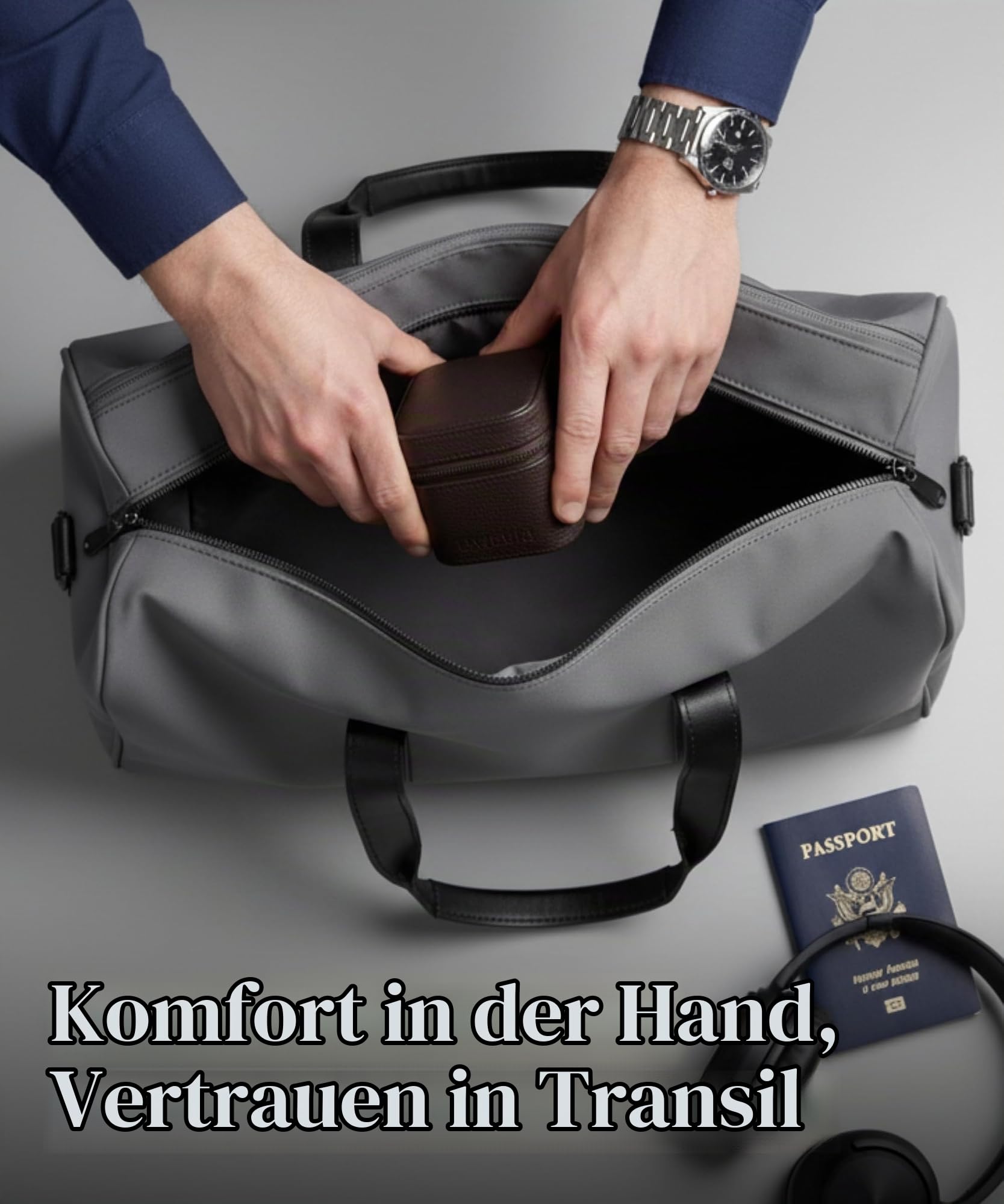 TAWBURY Fraser 1 Uhren-Reiseetui - Echtes Leder, Einzeluhren-Tragetasche für kleine und große Uhren | Kompakte, leichte & stabile Armbanduhr Aufbewahrungsbox für Damen & Herren (Braun)