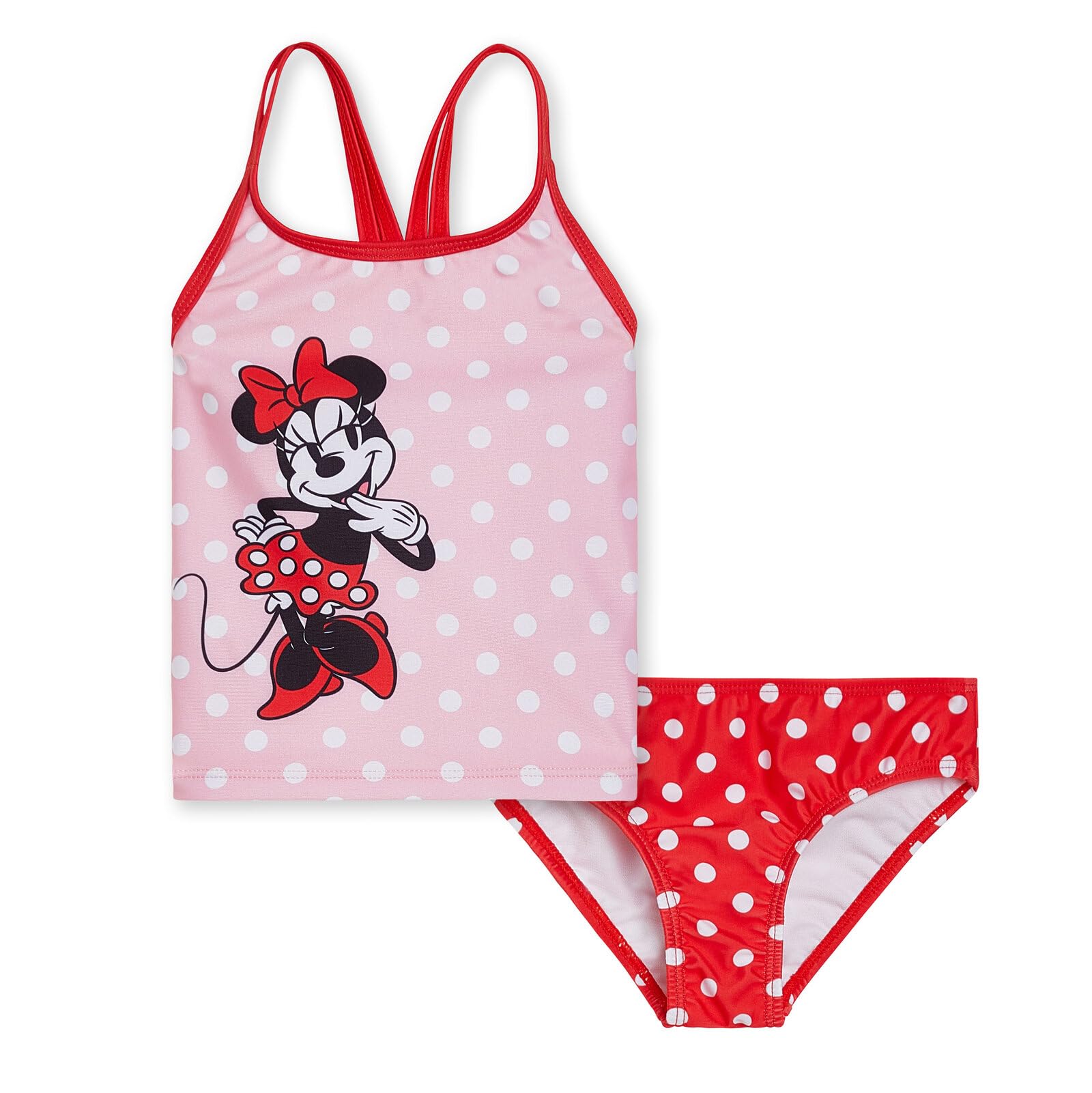 Disney Minnie Mouse Racerback Tankini Top and Bikini Bottom Swim Set Infant to Big Kid
