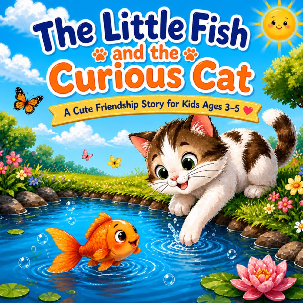 The Little Fish and the Curious Cat: A Cute Friendship Story for Kids Ages 3–5 | Bedtime Story