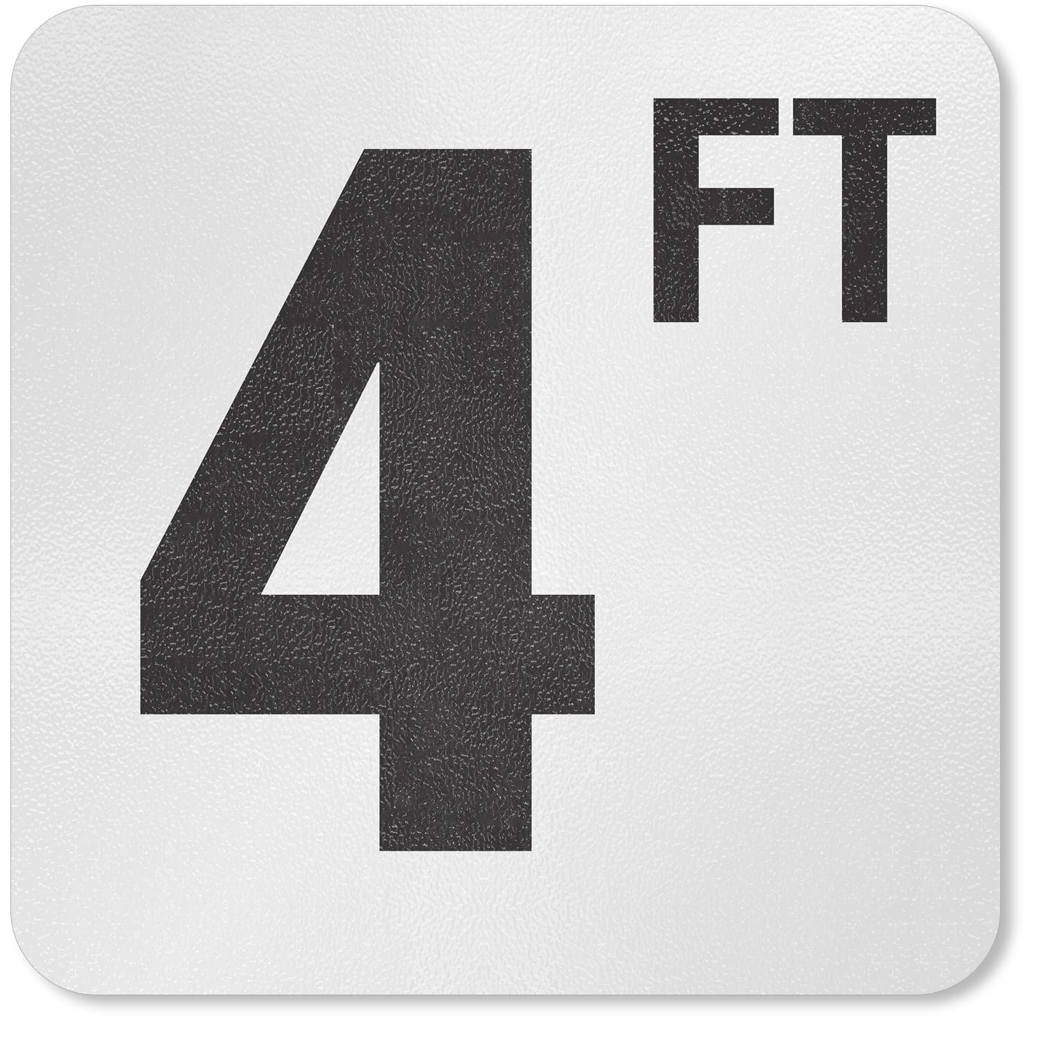 SmartSign 4 FT Pool Depth Marker | Sign | Sticker, 4