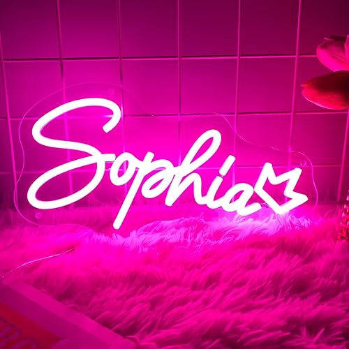 Letrero de neón personalizado, letrero de neón LED personalizable para decoración de pared de dormitorio, letrero de nombre de neón regulable para