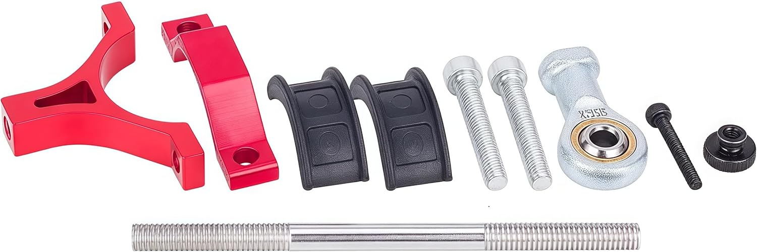 Metal Tow Hitch Connecting Rod for 1/10 1/8 1/7 RC Crawler Cars, Trailer Hook for Camping Vehicle Accessories Upgrade (Red)