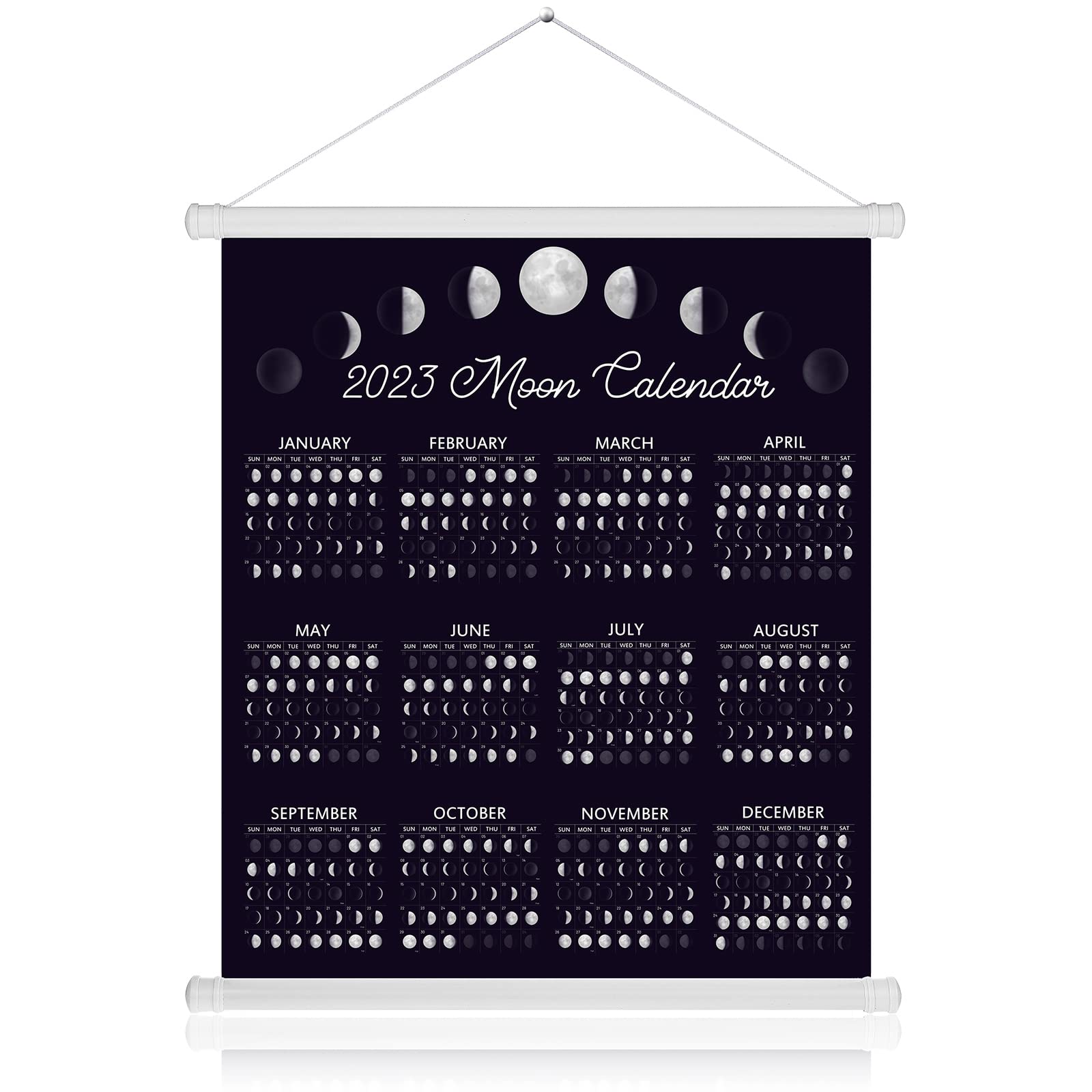 Amazon.com: Moon Calendar 2023 Moon Phases Calendar Lunar Calendar Lunar  Wall Poster Full Moon Tracker Wall Art Moon Lover Gifts for Bedroom Wall  Decoration Ready to Hang, 11.8 x 15.7 Inches : Office Products