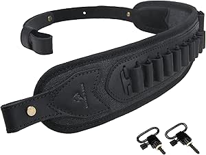 Leather Shotgun Sling, Canvas Shotshell Shoulder Straps For Hunting And Shooting For 12GA