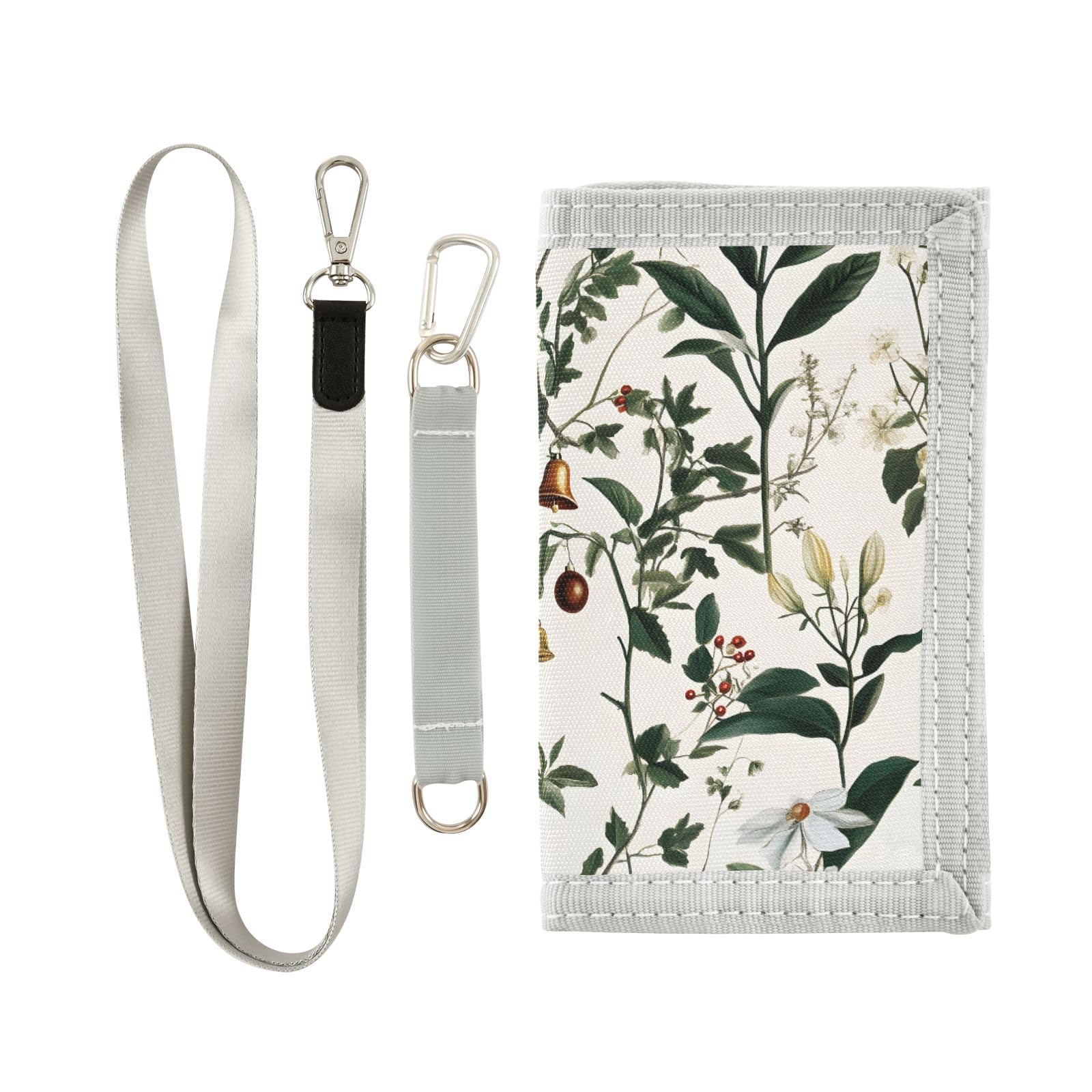 ALAZA Kids Wallets for Boys Girls Toddler Trifold Wallet Children Small Korean Plants Flowers with Zipper Coin Pocket