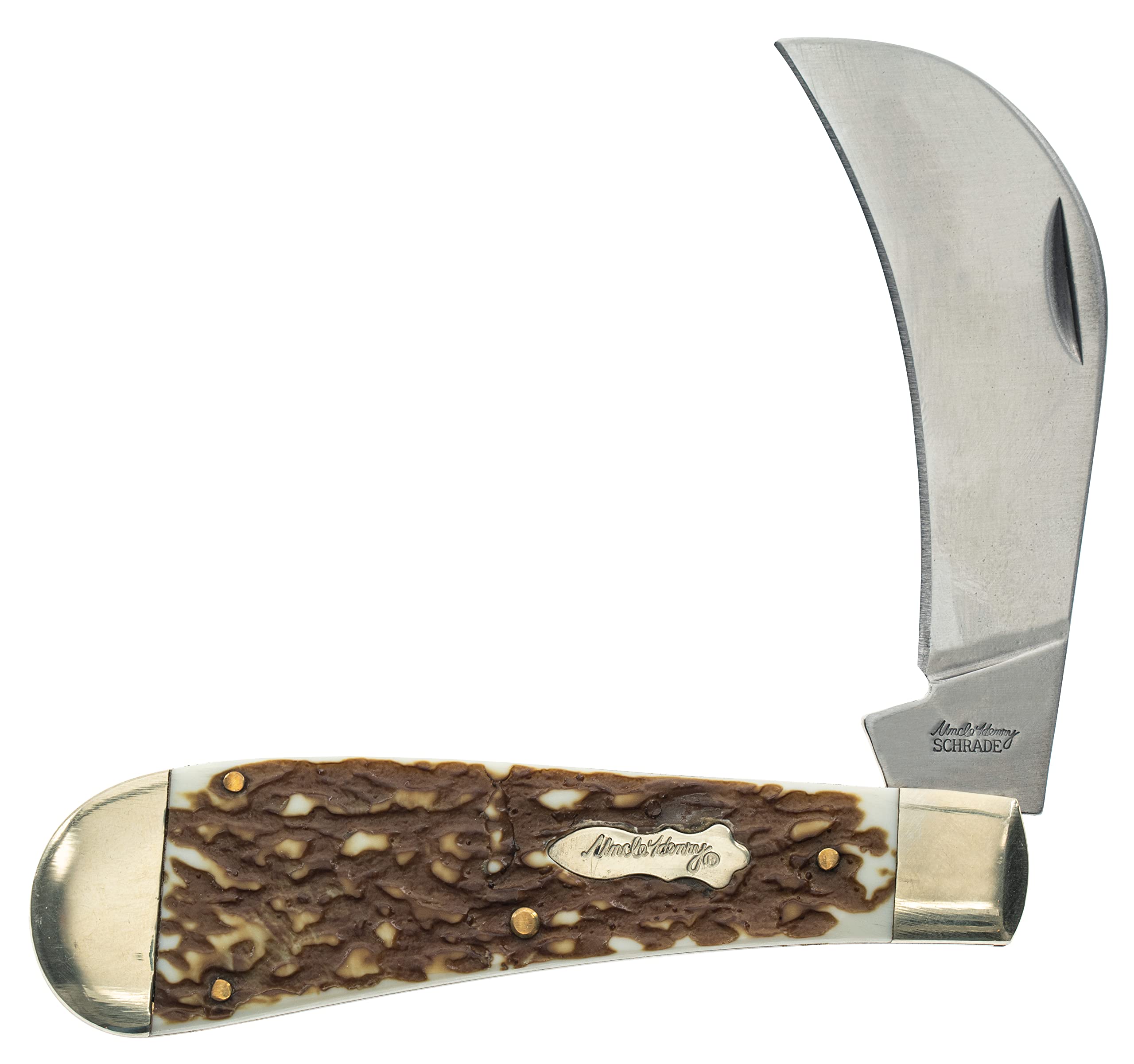 Uncle Henry Next Gen Staglon 16UH Hawkbill Pruner 7in Folding Knife with 3in Hawkbill Blade for Hunting, Camping and EDC